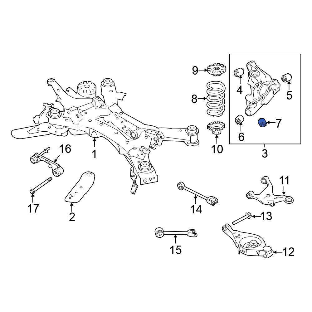 まなみん パーツ Nissan OE 55148ZX00B - Rear Lower Center Suspension Knuckle Bushing