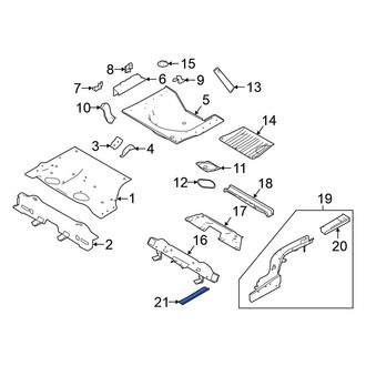 Nissan OE - Rear Floor Pan Crossmember Bracket