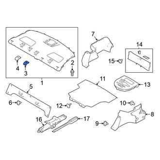Nissan OE - Rear Child Restraint Anchor Plate Bezel