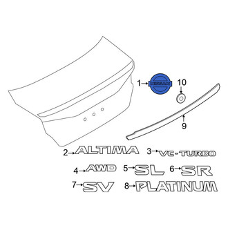 Nissan OE - Rear Deck Lid Emblem