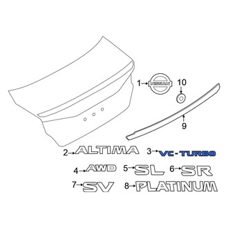 Nissan OE - Rear Deck Lid Emblem