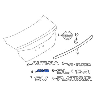 Nissan OE - Rear Deck Lid Emblem