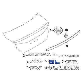 Nissan OE - Rear Deck Lid Emblem