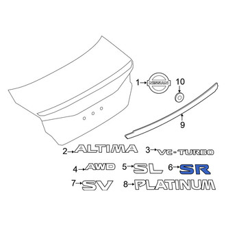 Nissan OE - Rear Deck Lid Emblem