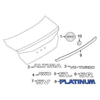 Nissan OE - Rear Deck Lid Emblem
