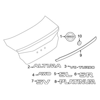 Nissan OE - Trunk Lid - Exterior Trim