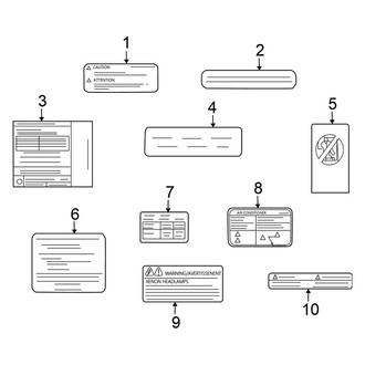 Nissan OE - Information Labels - Labels (Coupe)