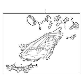Nissan OE - Front Lamps - Headlamp Components (Xenon), (Coupe)