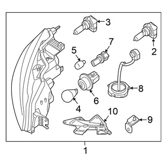 Nissan OE - Front Lamps - Headlamp Components (Xenon), (Coupe)