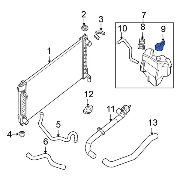 Engine Coolant Reservoir Cap