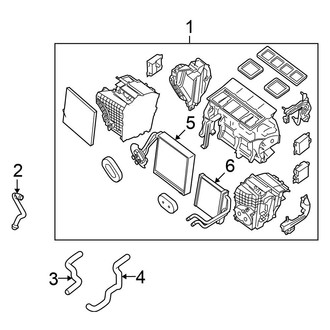 Nissan OE - Air Conditioner & Heater - Evaporator & Heater Components (Coupe)