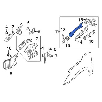 Nissan OE - Front Left Frame Side Member Assembly