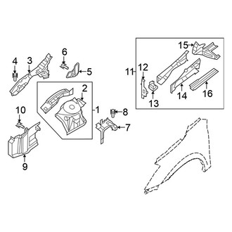 Nissan OE - Fender - Structural Components & Rails (Coupe)