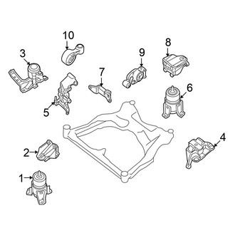 Nissan OE - Engine / Transaxle - Engine & Transmission Mounting (Coupe 3.5L Automatic CVT Tr)