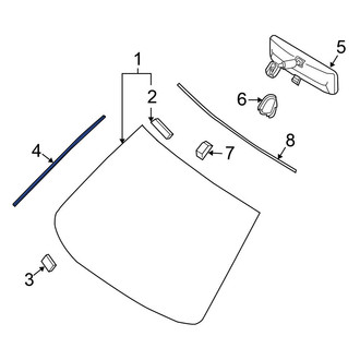 Nissan OE - Right Windshield Frame Weatherstrip Seal