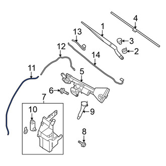 Nissan OE - Front Windshield Washer Hose