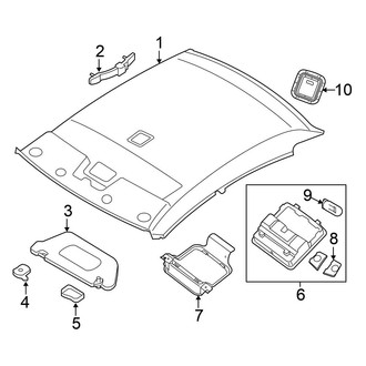 Nissan OE - Roof - Interior Trim (W/O Sunroof), (Coupe)