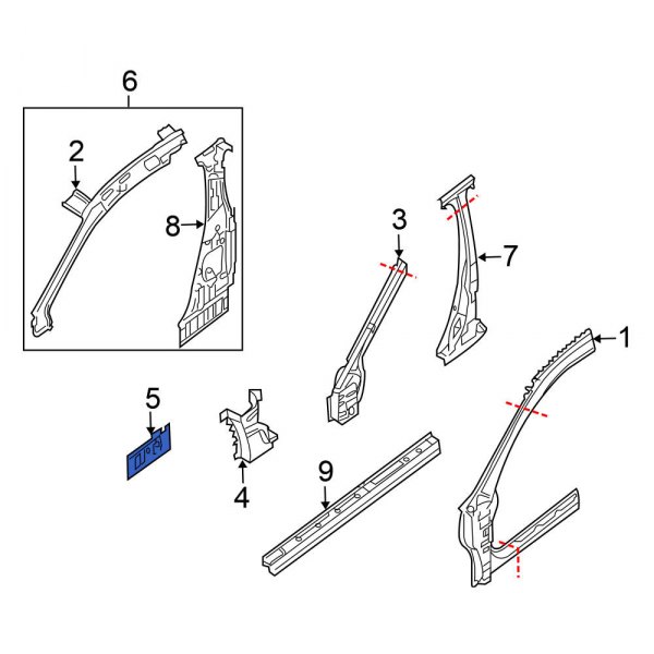 Body A-Pillar Reinforcement Plate