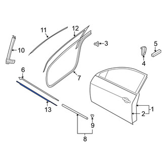 Nissan OE - Front Left Door Belt Molding