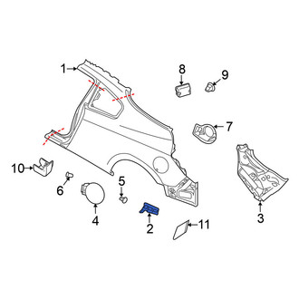 Nissan OE - Rear Left Bumper Cover Bracket
