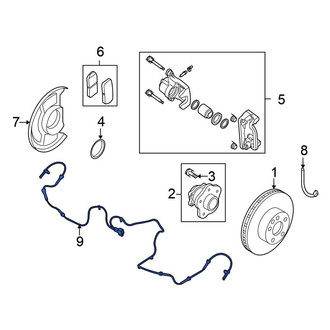 Nissan OE - Front Left ABS Wheel Speed Sensor