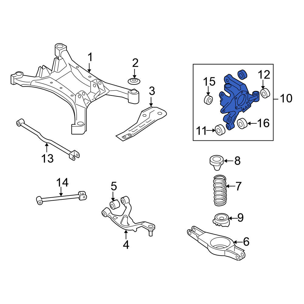 Nissan OE 43018ZX00B - Rear Right Suspension Knuckle