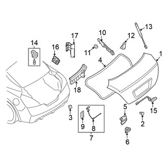 Nissan OE - Trunk Lid - Lid & Components (Coupe)