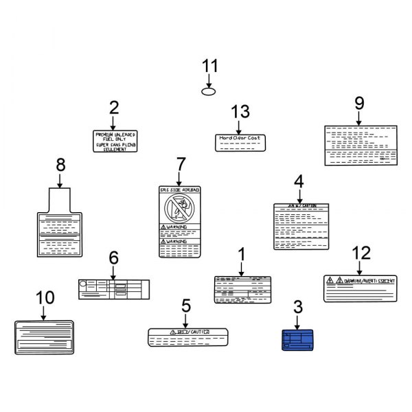 A/C System Information Label