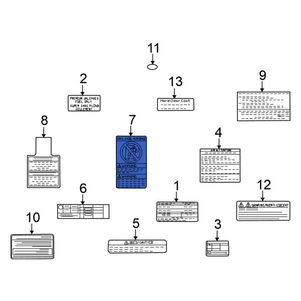 Air Bag Information Label