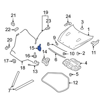 Nissan OE - Front Hood Latch Striker Plate