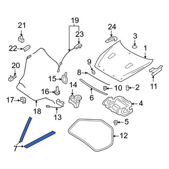 Nissan OE - Front Left Hood Seal