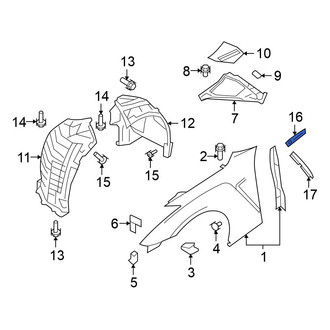 Nissan OE - Front Left Fender Molding