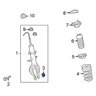 Nissan OE - Lower Suspension Strut Nut