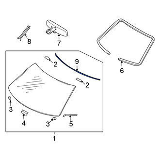 Nissan OE - Front Upper Windshield Molding