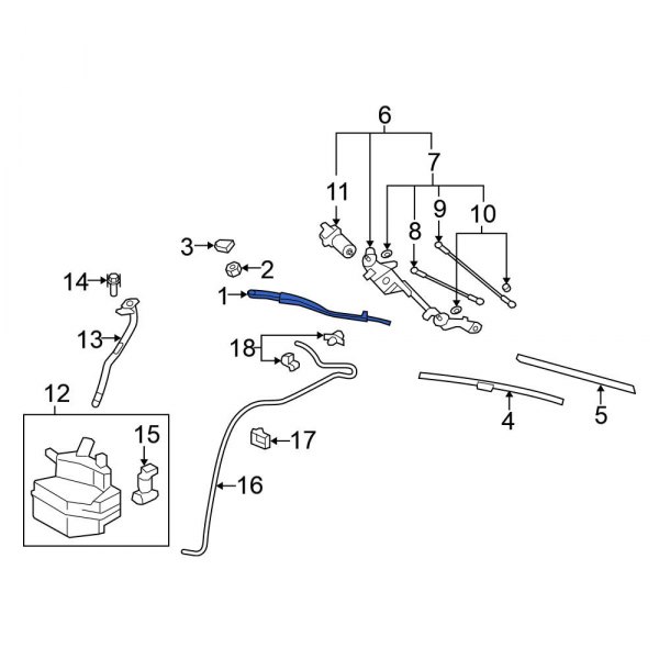 Windshield Wiper Arm