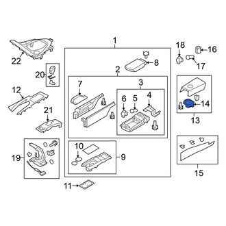 Nissan OE - Rear Console Cup Holder