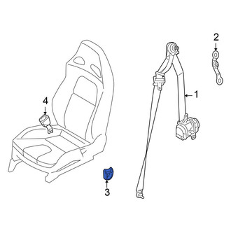 Nissan OE - Rear Seat Belt Retractor Cover