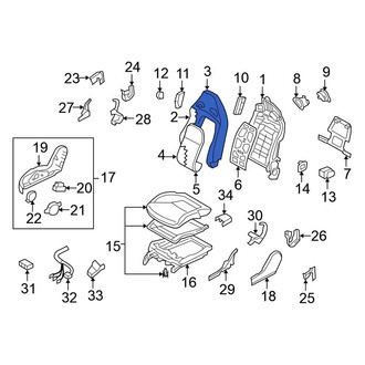 Nissan OE - Front Right Outer Seat Back Cushion Cover