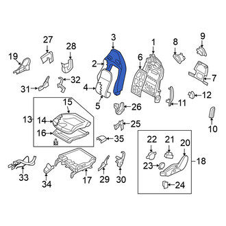 Nissan OE - Front Right Outer Seat Back Cushion Cover