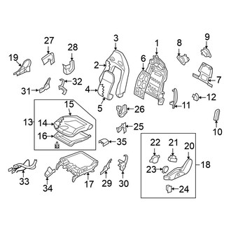 Nissan OE - Seats & Tracks - Driver Seat Components