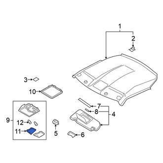 Nissan OE - Left Map Light Lens