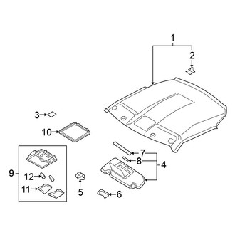 Nissan OE - Roof - Interior Trim (W/O Carbon Fiber Roof)