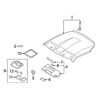 Nissan OE - Roof - Interior Trim (With Carbon Fiber Roof)