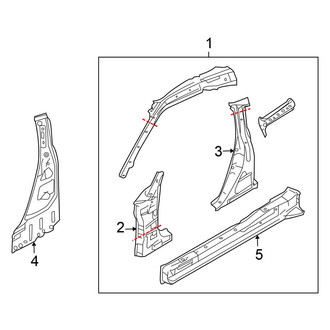 Nissan OE - Pillars, Rocker & Floor - Aperture Panel