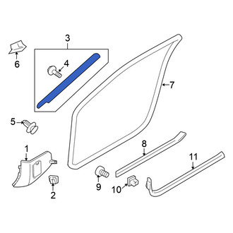 Nissan OE - Left Body A-Pillar Trim Panel