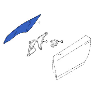 Nissan OE - Front Left Door Glass
