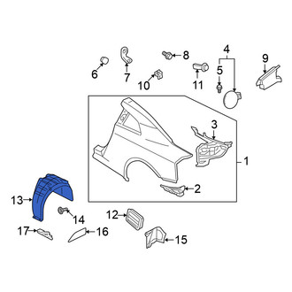 Nissan OE - Rear Left Quarter Panel Splash Shield