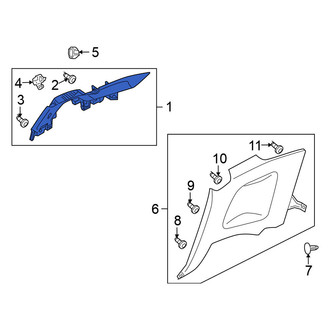 Nissan OE - Rear Left Upper Interior Quarter Panel Trim Panel