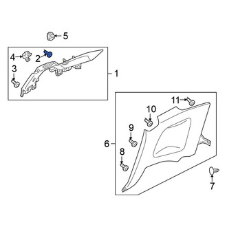 Nissan OE - Package Tray Trim Clip
