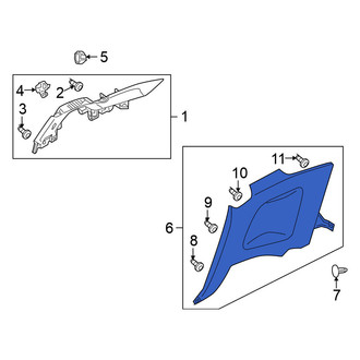 Nissan OE - Rear Left Lower Interior Quarter Panel Trim Panel